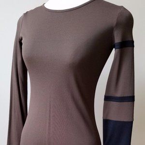 MOSCHINO Vintage Brown Dress Long sleeve Knee Length